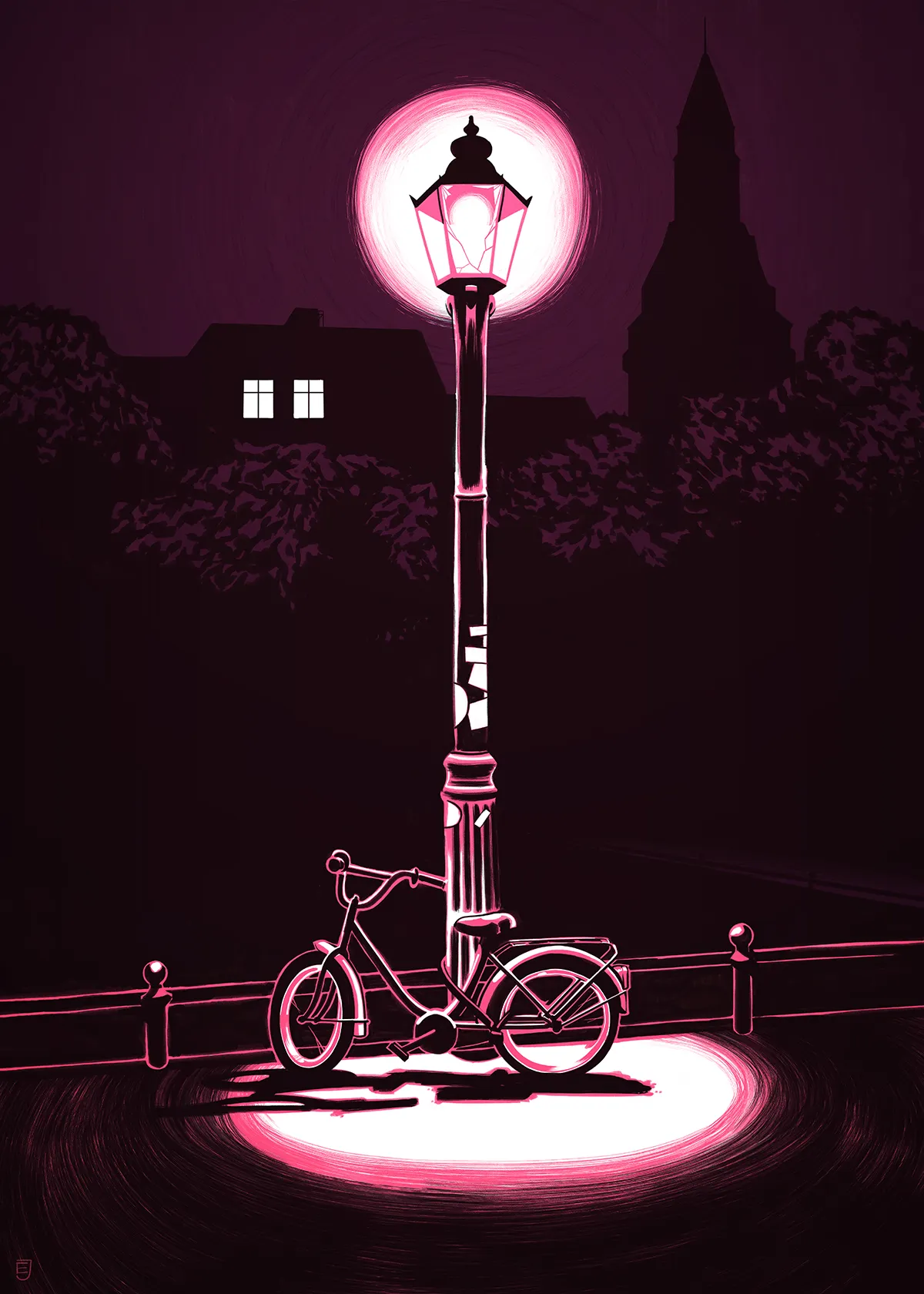 &gt; ALONE &lt; 4C print on paper | 500mm x 700mmfor Bikeart.gr group show late 2016 in Volos, Thessaloniki, Ahthens / Greece